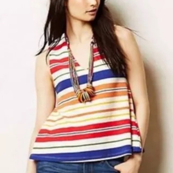 ANTHROPOLOGIE Postmark Monterey Swing Top - Size M - Picture 1 of 8